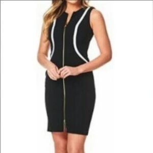 Calvin Klein Black Sleeveless Sheath Mini Dress size 6 NWOT